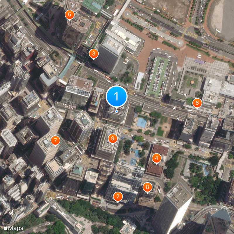 Mandarin Oriental, Hong Kong Map
