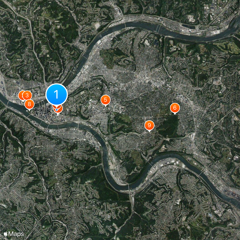 Pittsburgh Mapa
