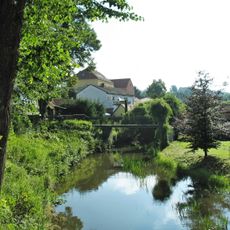 Lávka přes Sedlecký potok v Jesenici u hasičárny