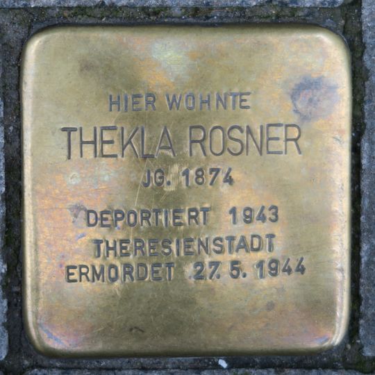 Stolperstein dedicated to Thekla Rosner
