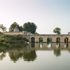 Bridge over the Beta river and temple attached to it
