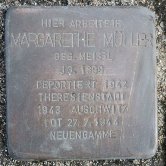 Stolperstein en memoria de Margarethe Müller