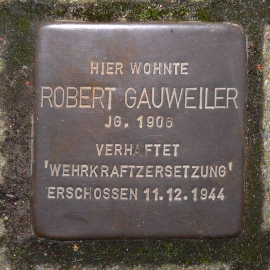 Stolperstein en memoria de Robert Gauweiler
