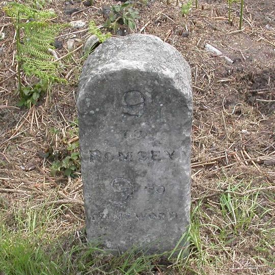 Milestone, Stoney Cross; 50m W of junction of A31 with New Town Road