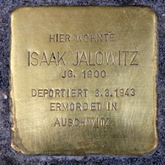 Stolperstein à la mémoire d’Isaak Jalowitz