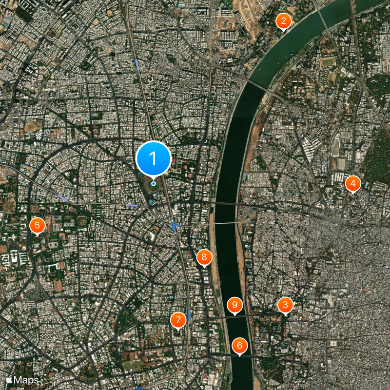 Sardar Vallabhbhai Patel Stadium, Ahmedabad Map
