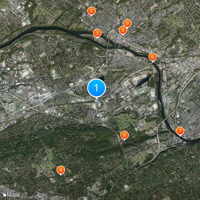 Indicatifs régionaux 610 et 484 Carte