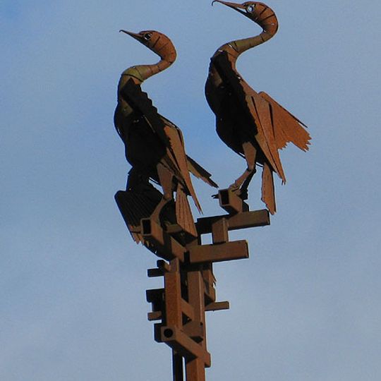Cormorant sculpture