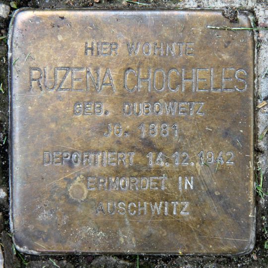 Stolperstein à la mémoire de Ruzena Chocheles