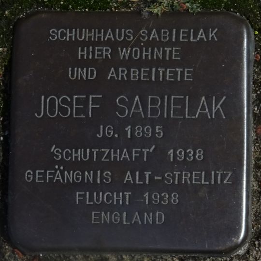 Stolperstein für Josef Sabielak