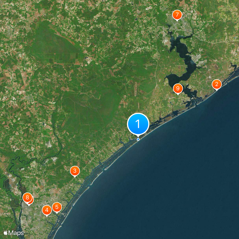 Surf City Map