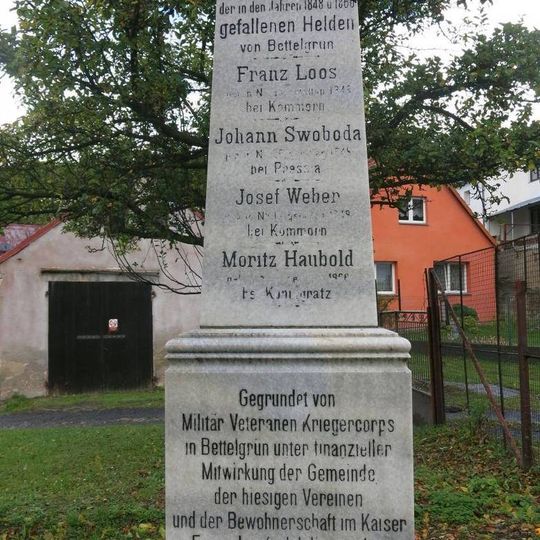 Pomník padlým ve válkách 1848 a 1866 v Chudeříně