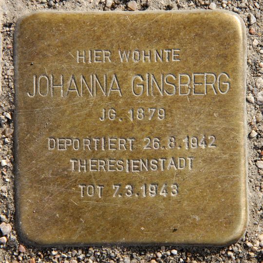 Stolperstein en memoria de Johanna Ginsberg
