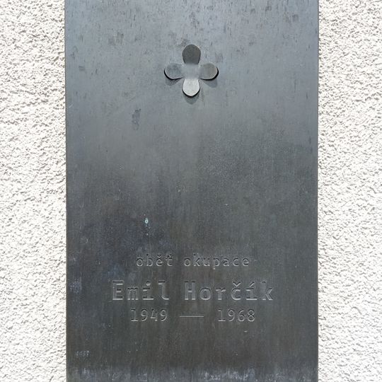 Plaque to Emil Horčík