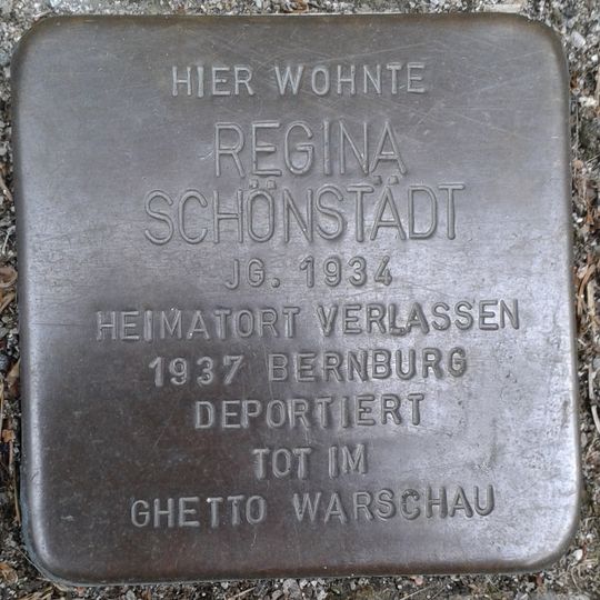 Stolperstein en memoria de Regina Schönstädt