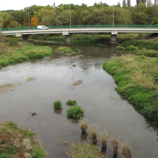 Bridge of the road I/27 over the Úhlava in Švihov