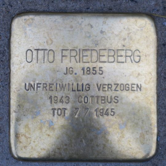 Stolperstein dedicated to Otto Friedeberg
