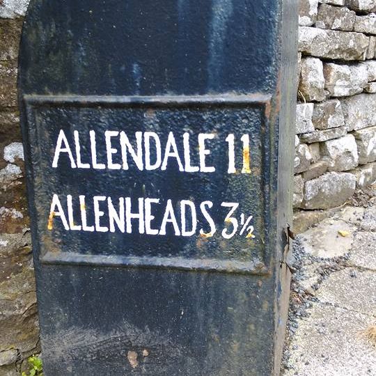 Cowshill where main road forks right, at jct with UC road