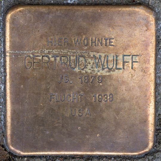 Stolperstein dedicated to Gertrud Wulff