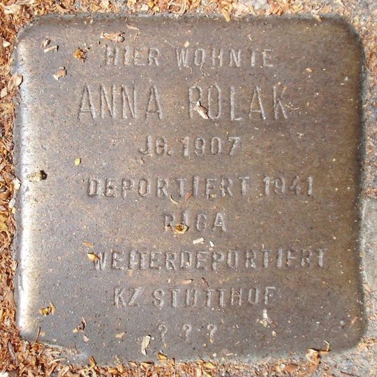 Stolperstein dedicated to Anna Polak