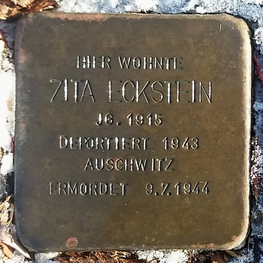 Stolperstein en memoria de Zita Eckstein