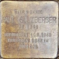Stolperstein dedicated to Paul Sulzberger