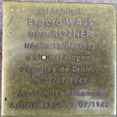 Stolperstein à la mémoire d'Espéra Wajs