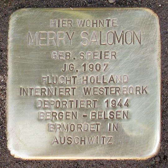 Stolperstein en memoria de Merry Salomon