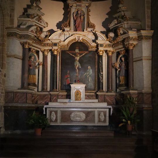 Retable du maître-autel de l'église Saint-Crépin-et-Saint-Crépinien de Rannée