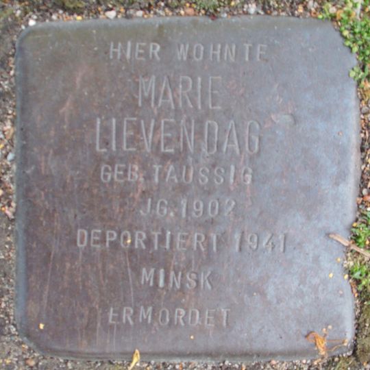 Stolperstein en memoria de Marie Lievendag
