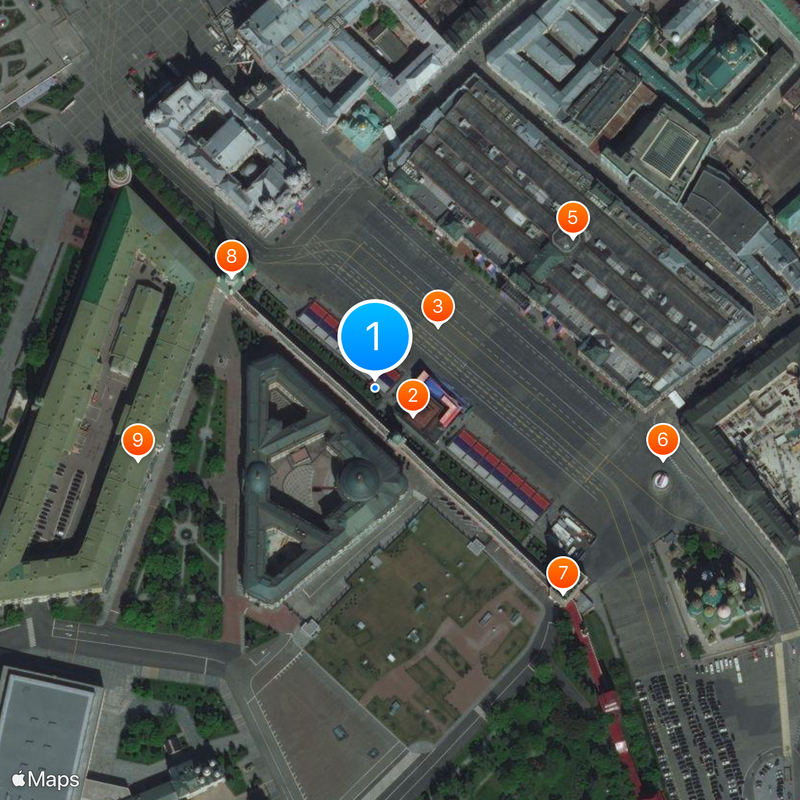 Kremlin Wall Necropolis Map