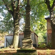 Stone crucifix in Koloděje