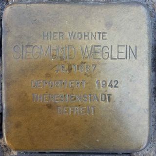 Stolperstein à la mémoire de Siegmund Weglein